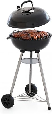 Surprise Sizzle 46 cm Kettle Charcoal BBQ Grill – Black