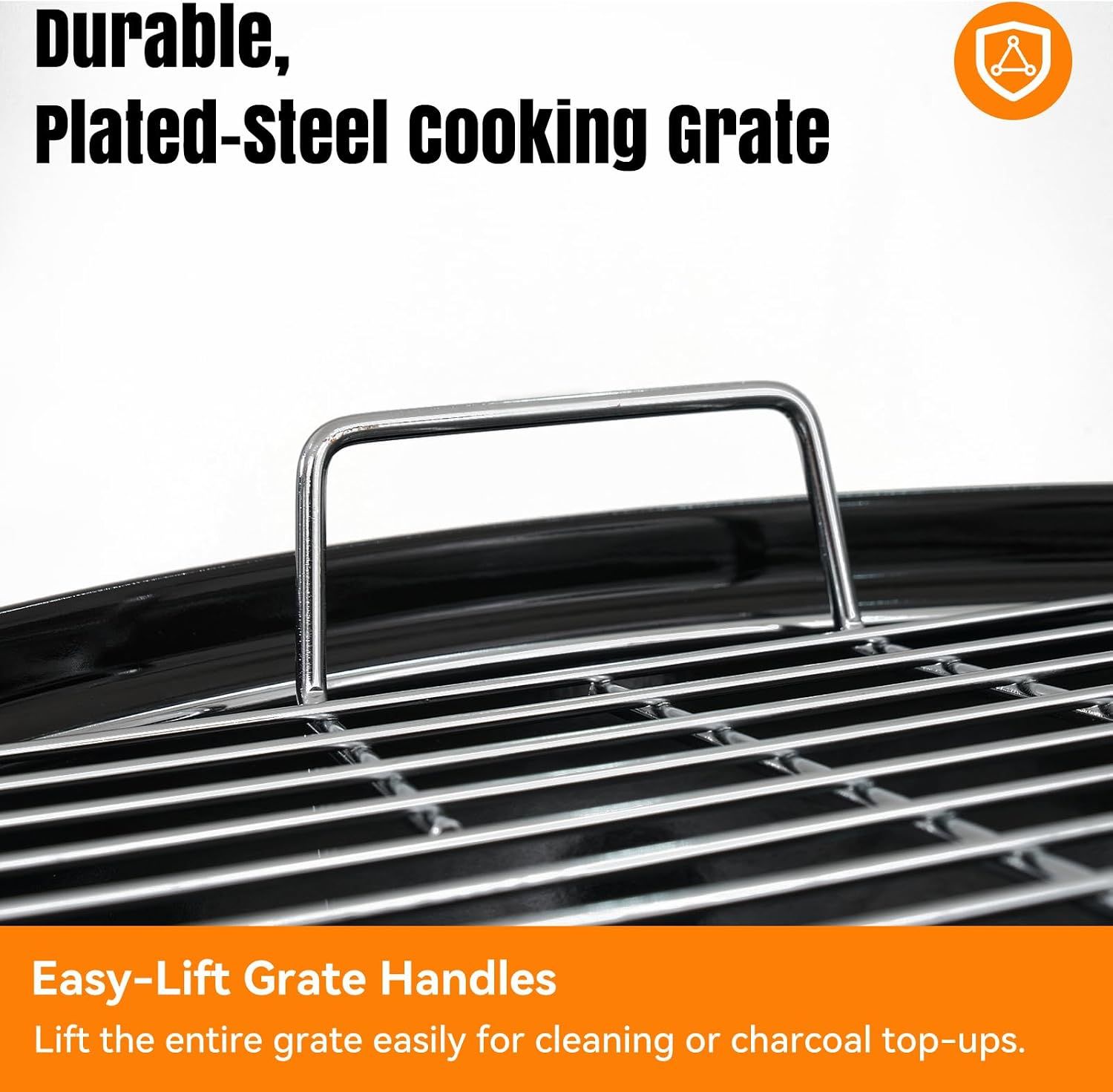 Surprise Sizzle 46 cm Kettle Charcoal BBQ Grill – Black