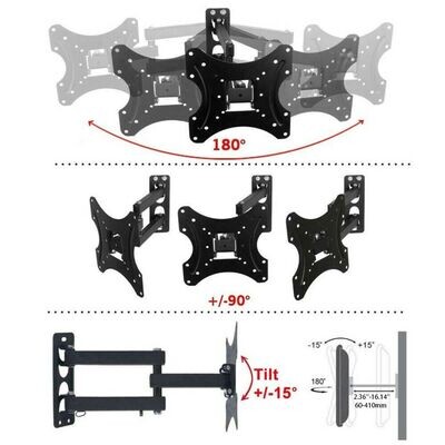 TV Wall Bracket Tilt Swivel For 10 - 35 inches