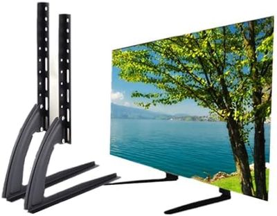Universal Tabletop TV Stand – Adjustable Replacement Legs for 14–42" TVs
