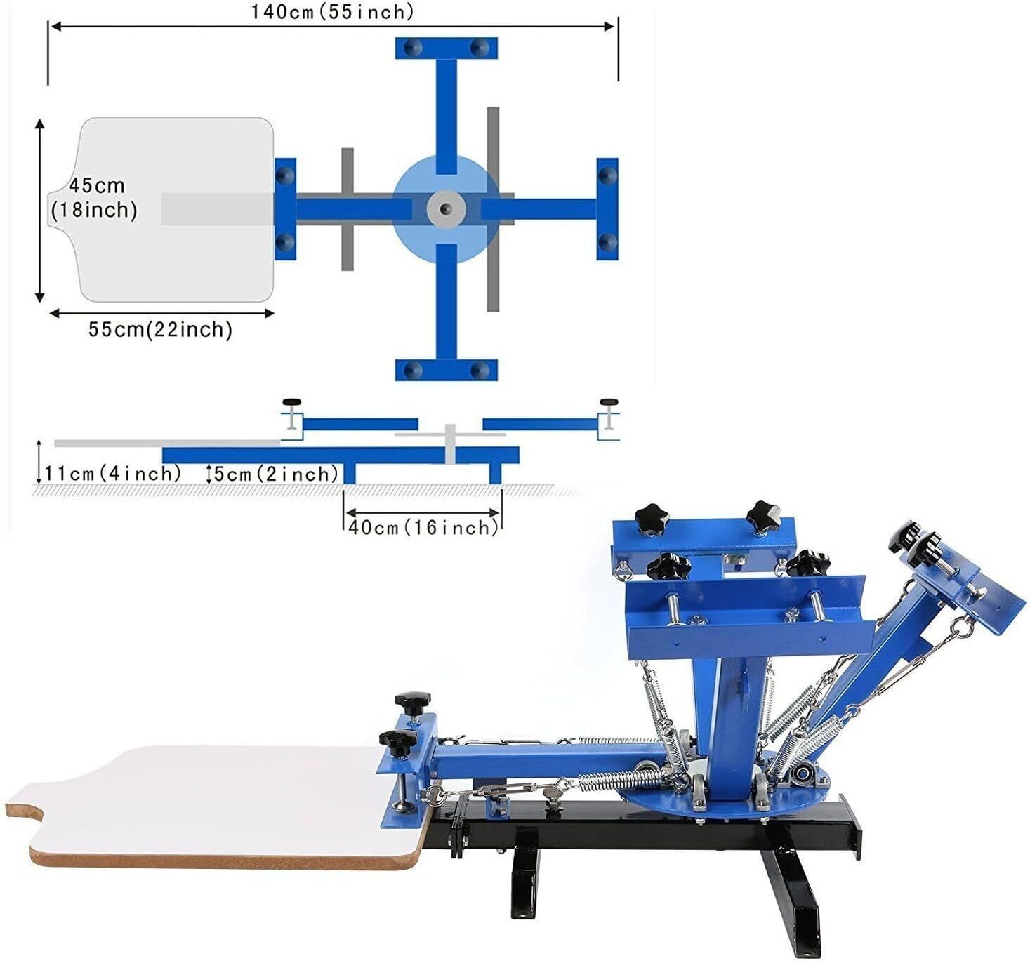 4 Color 1 Station Silk Screen Printing Press