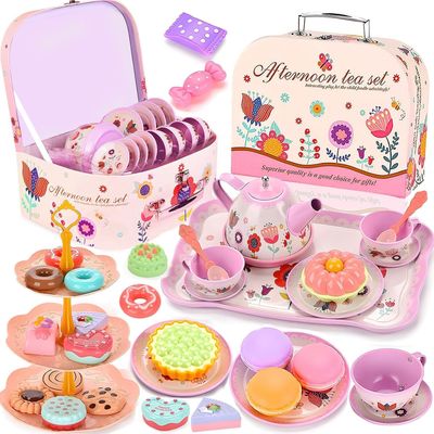 48-Pc Kids' Deluxe Tea &amp; Pretend Cooking Set
