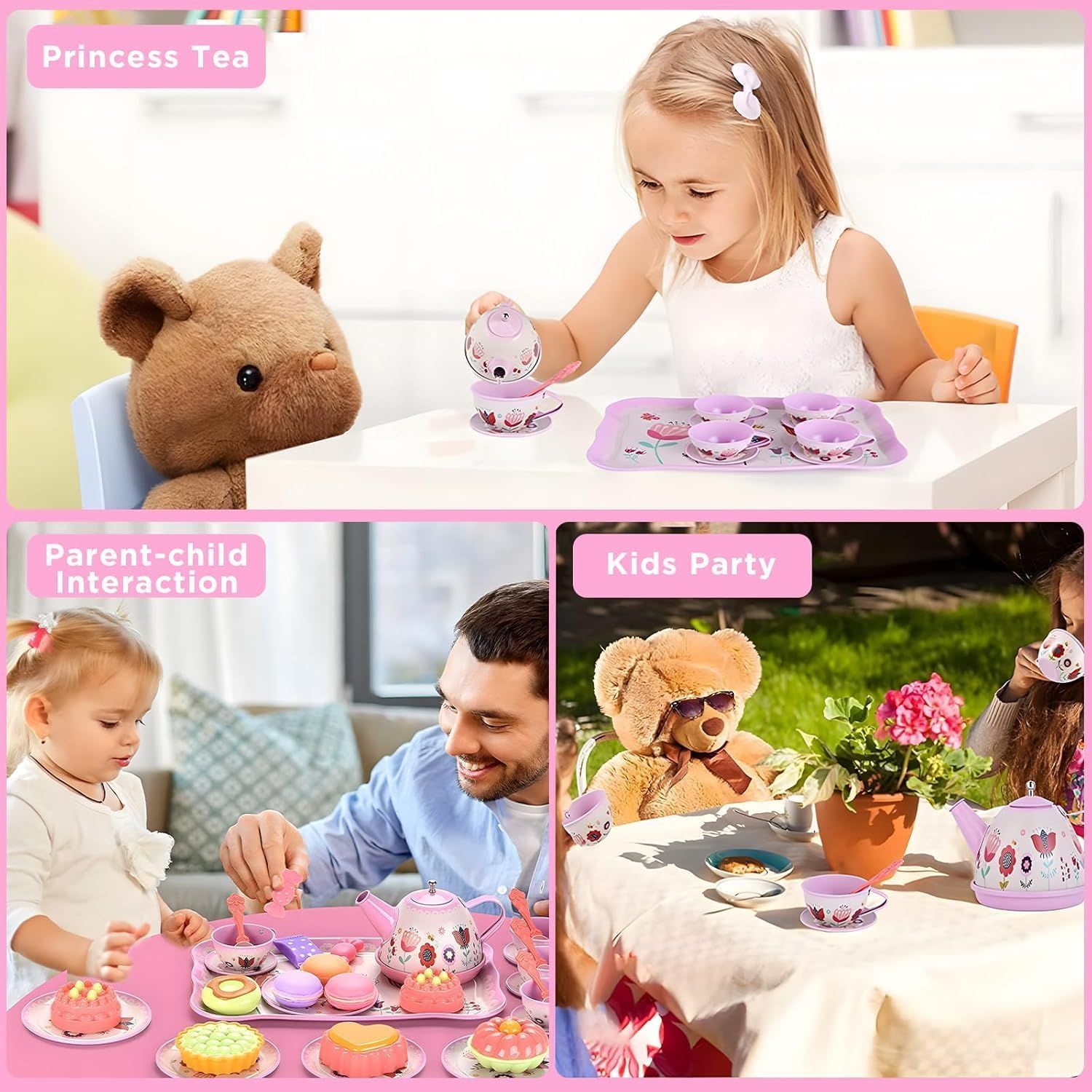48-Pc Kids' Deluxe Tea &amp; Pretend Cooking Set