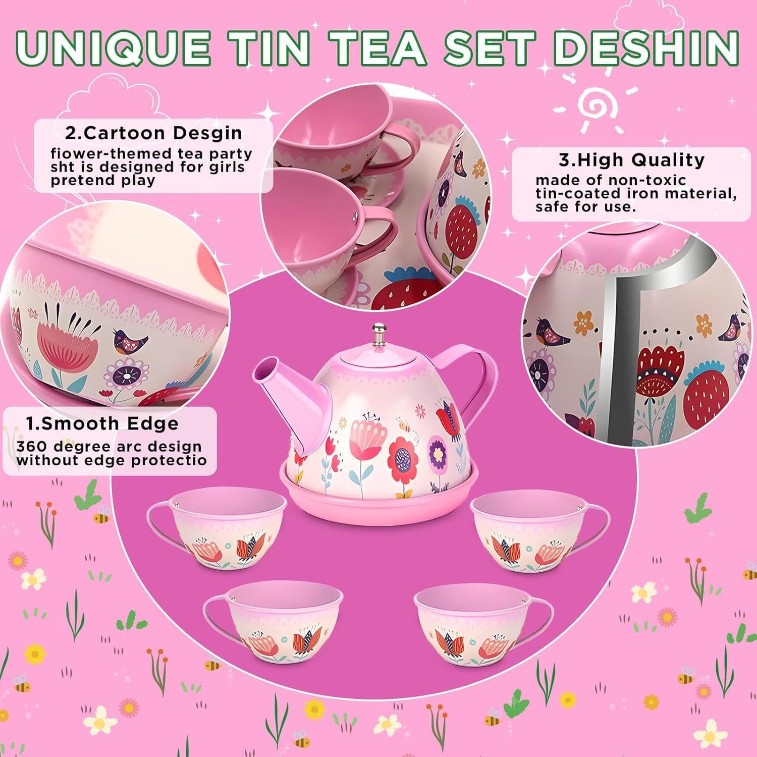 48-Pc Kids' Deluxe Tea &amp; Pretend Cooking Set