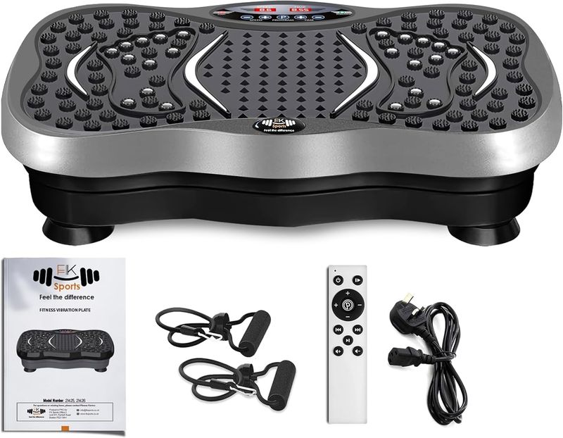 Whole Body Vibration Plate Trainer with Resistance Bands