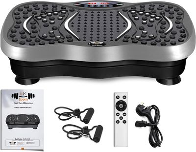 Whole Body Vibration Plate Trainer with Resistance Bands