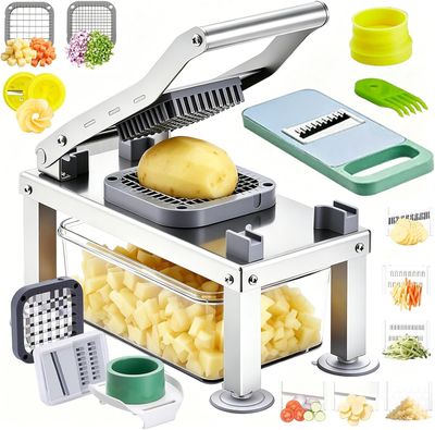 Stainless Steel Vegetable Chopper – Multifunctional Slicer, Dicer &amp; Grater