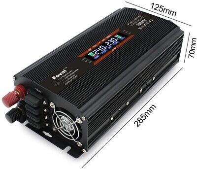 Voltage Converter 24 V 230 V 1500 W / 3000 W Inverter Power Converter with 4 Fuses
