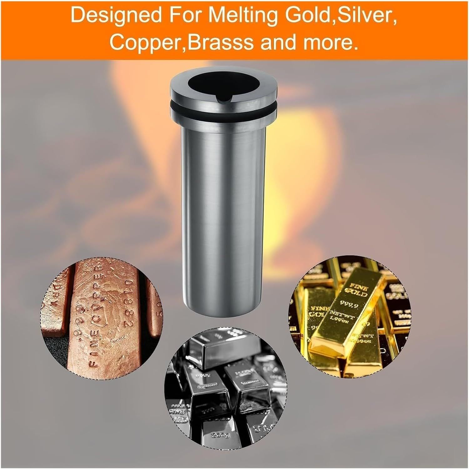 3kg Graphite Crucible for Gold Silver Copper Melting Casting