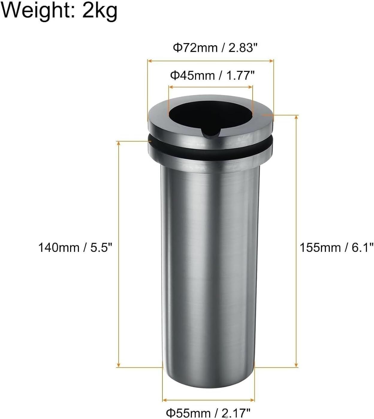 3kg Graphite Crucible for Gold Silver Copper Melting Casting