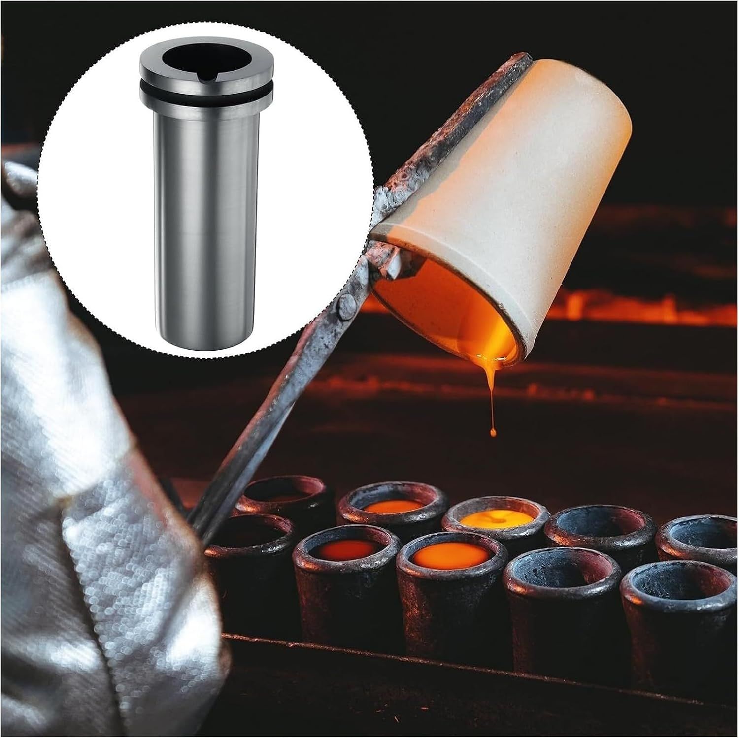 3kg Graphite Crucible for Gold Silver Copper Melting Casting