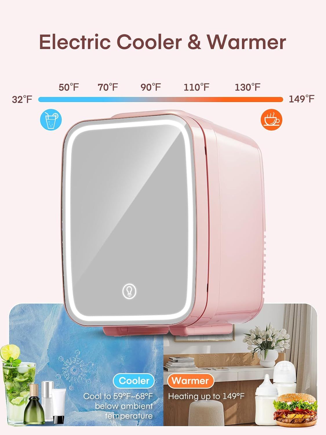 5L Portable Mini Fridge for Skincare and Drinks