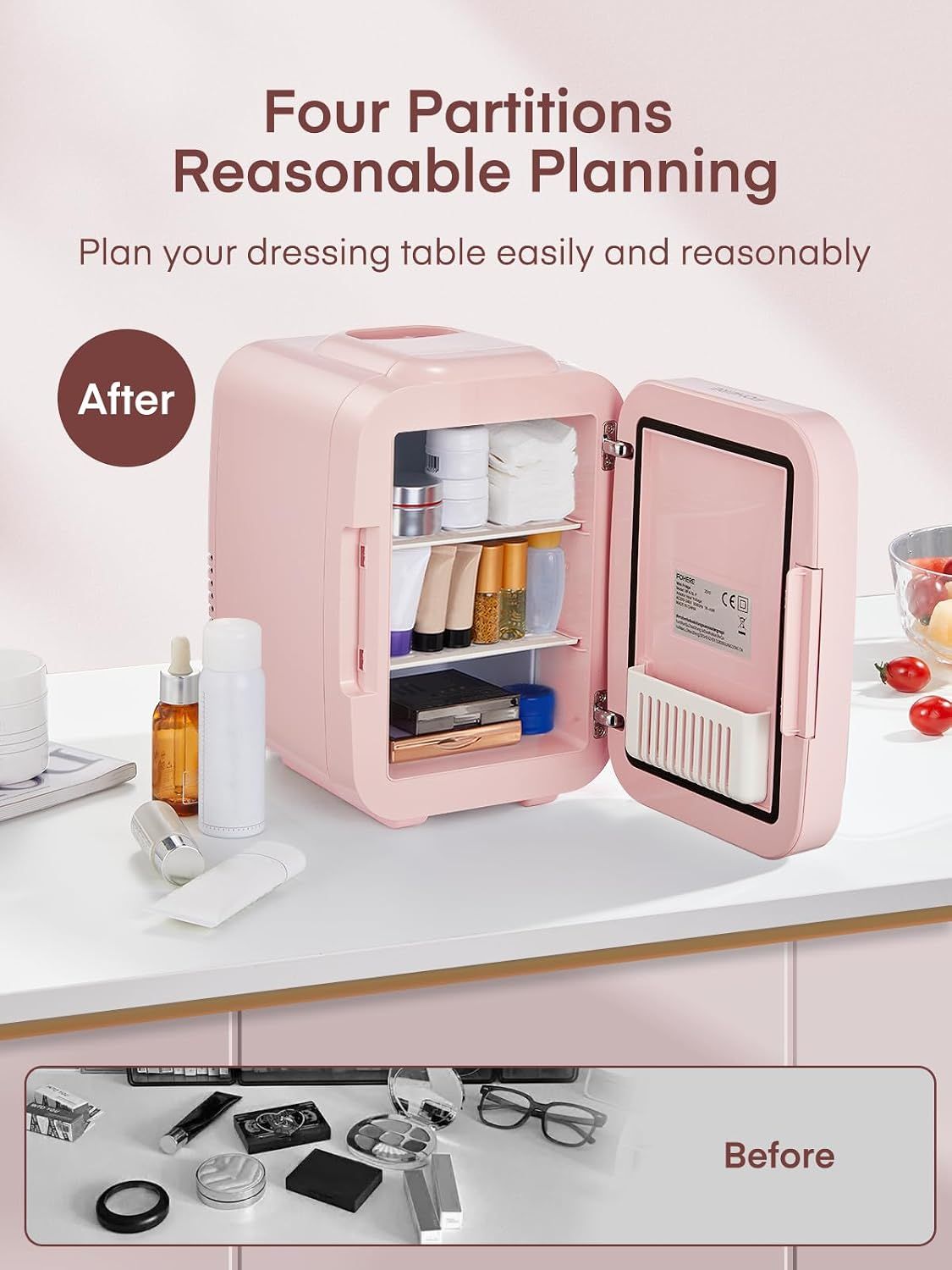 5L Portable Mini Fridge for Skincare and Drinks