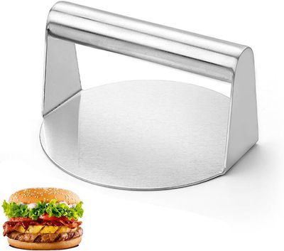 Stainless Steel Burger Press, 5.51-Inch Heavy-Duty Smash Burger Maker