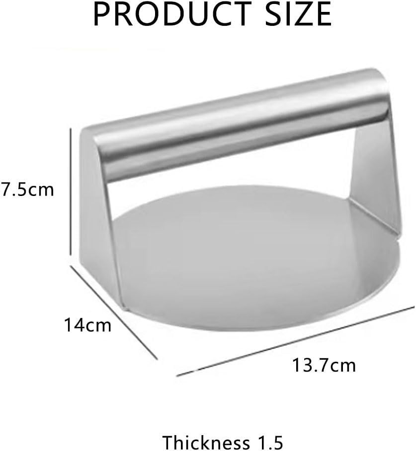 Stainless Steel Burger Press, 5.51-Inch Heavy-Duty Smash Burger Maker