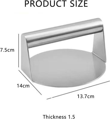 Stainless Steel Burger Press, 5.51-Inch Heavy-Duty Smash Burger Maker
