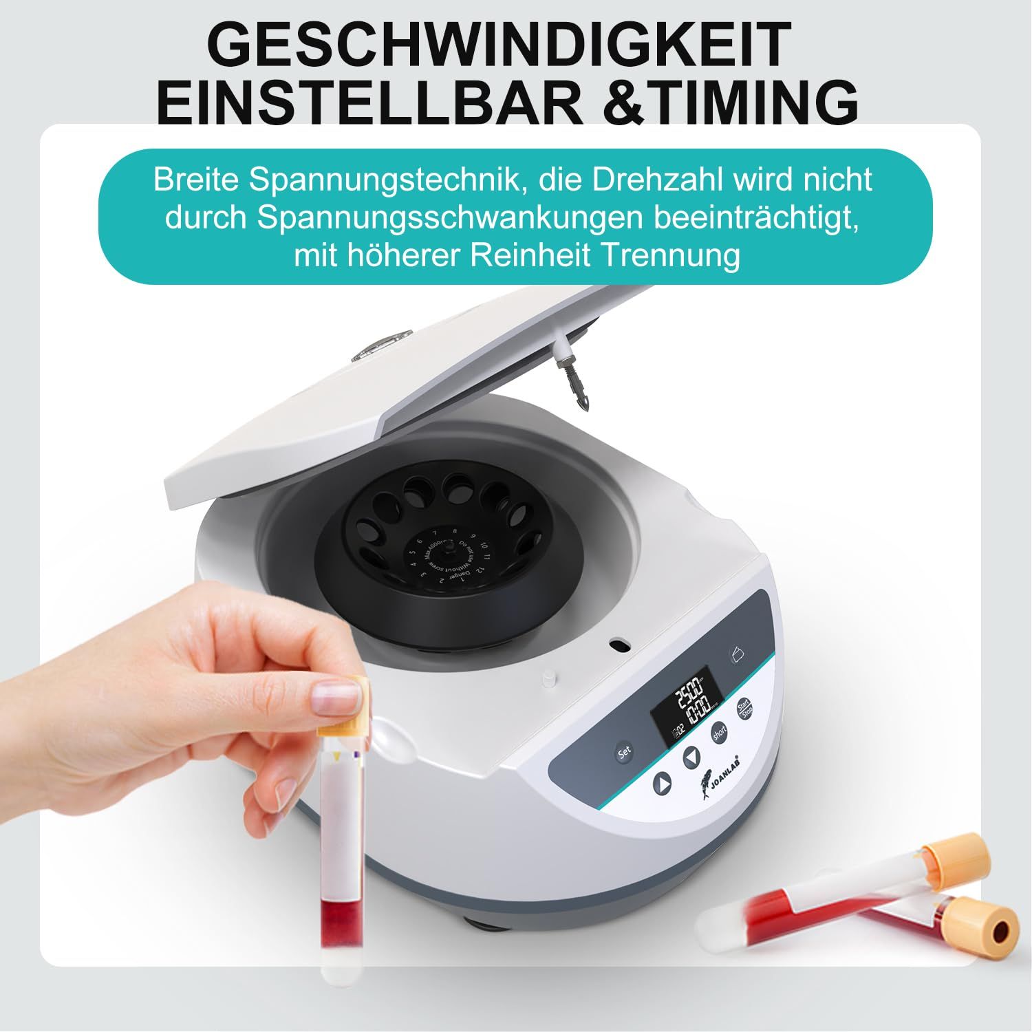 Laboratory Centrifuge Machine for PRP PRF 500-5000RPM 6 Speed Rotor Tabletop Centrifugal Machine for 2/5/10/15ml Tube