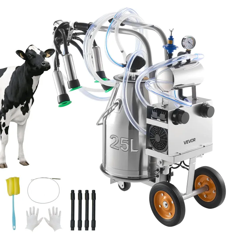 Stainless Steel Milking Milker , Electric Milking Machine 25L