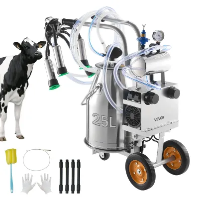 Stainless Steel Milking Milker , Electric Milking Machine 25L