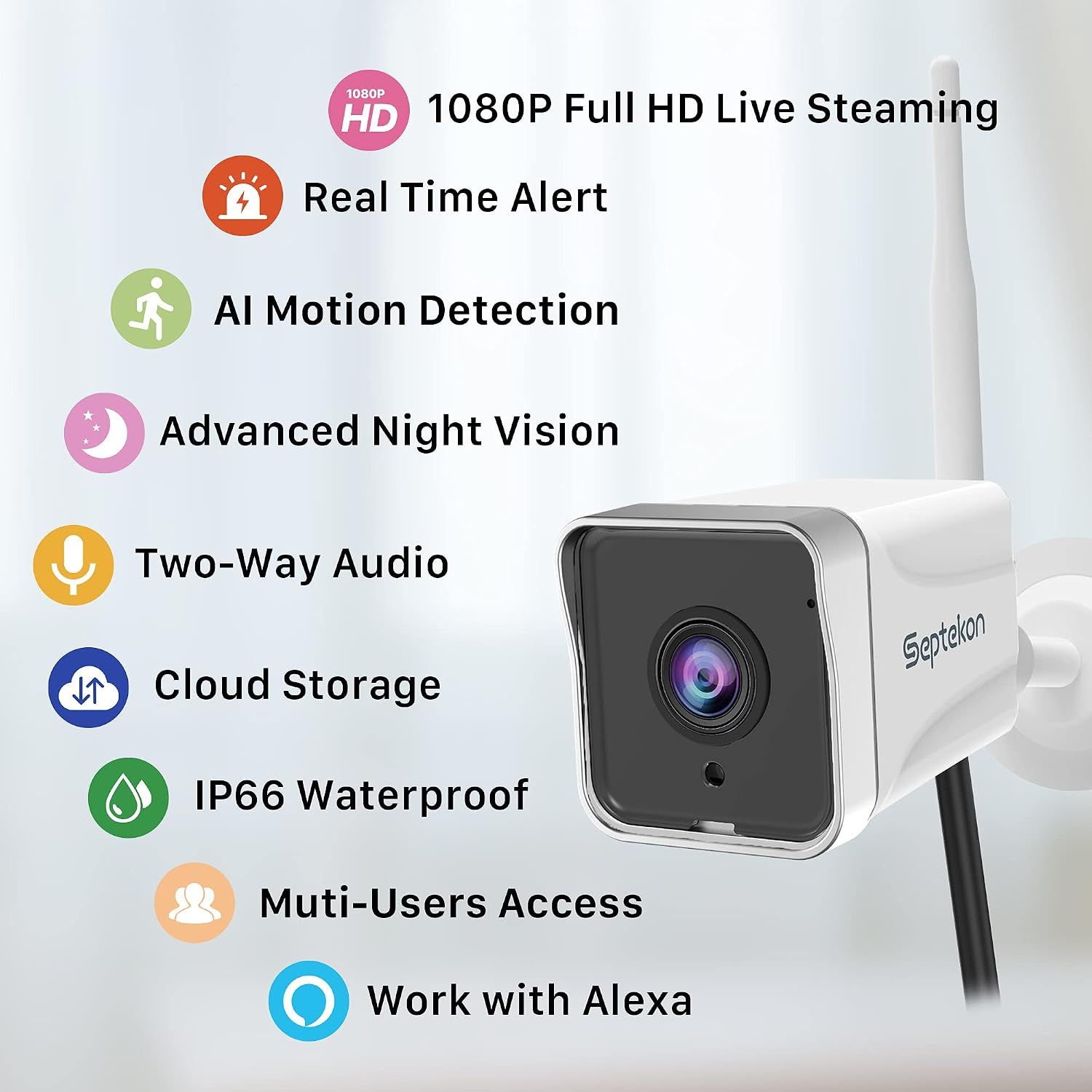 Security Camera Outdoor, CCTV Camera with 85ft Night