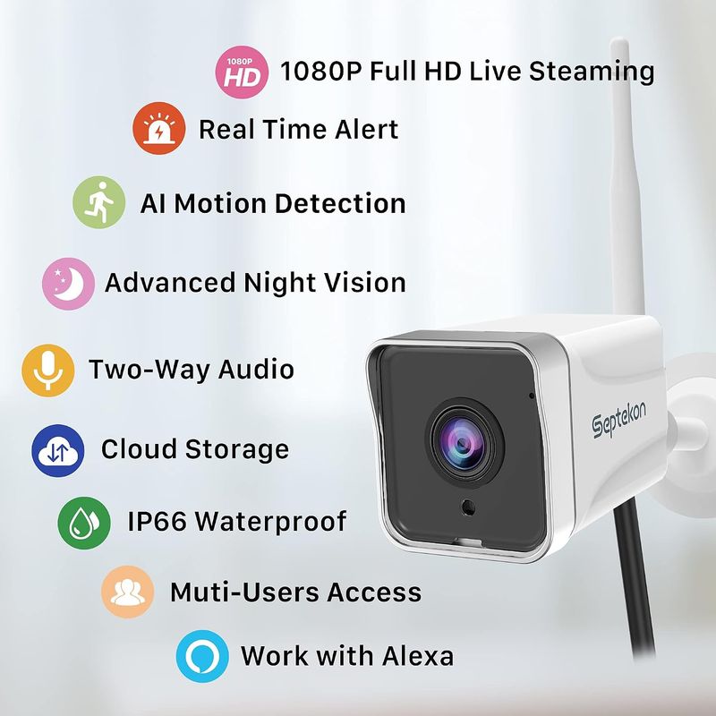 Security Camera Outdoor, CCTV Camera with 85ft Night