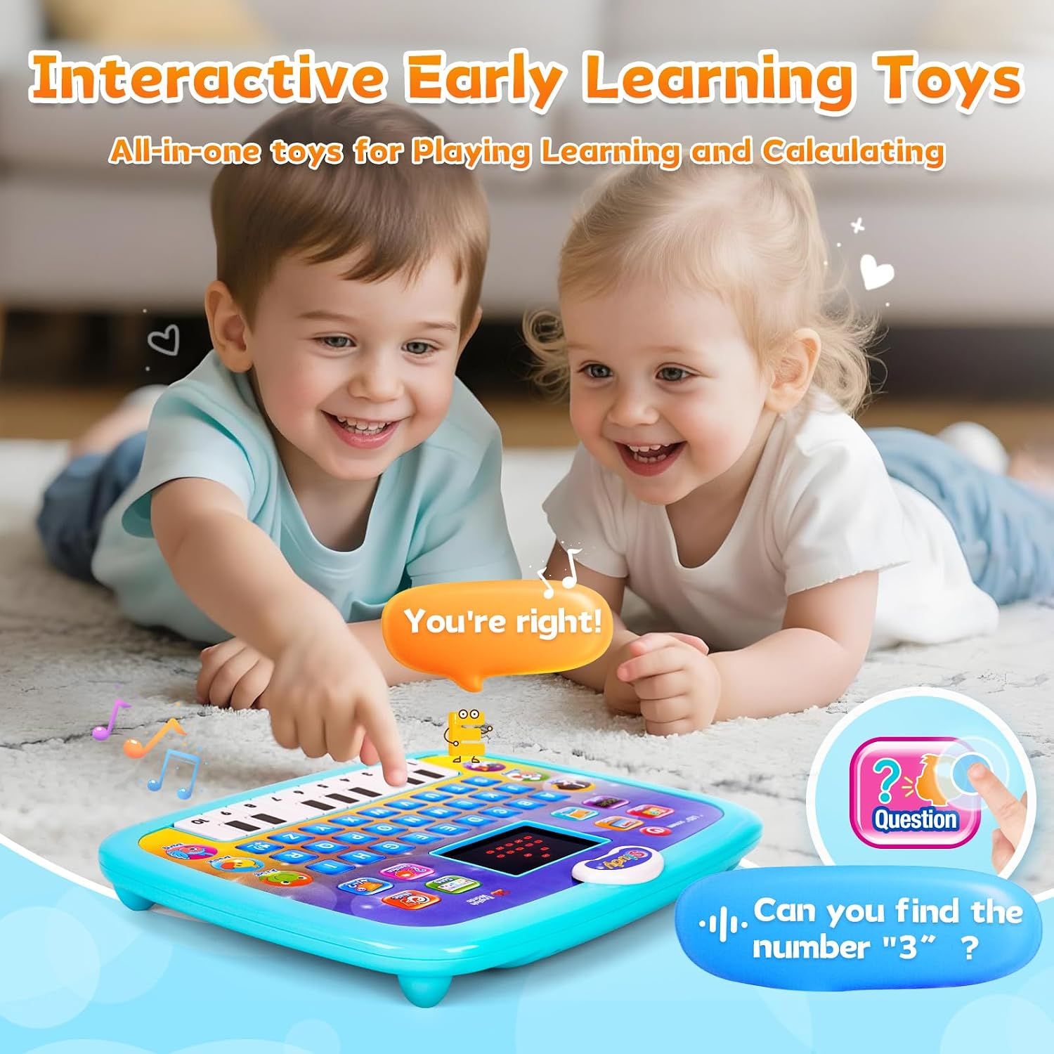 Spanish-English Tablet Bilingual Educational Toy with LCD Screen