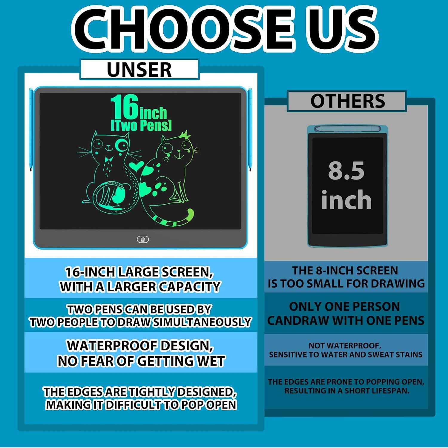 16 Inch LCD Writing Tablet Reusable Drawing Board