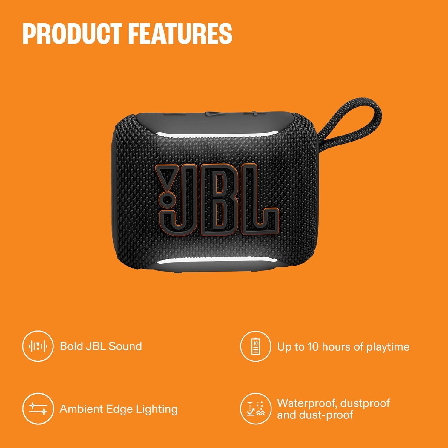 Portable Bluetooth Speaker – Waterproof, Dustproof &amp; Drop-Resistant with Ambient Lighting