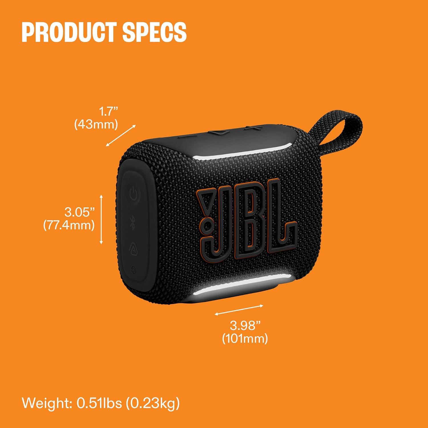Portable Bluetooth Speaker – Waterproof, Dustproof &amp; Drop-Resistant with Ambient Lighting