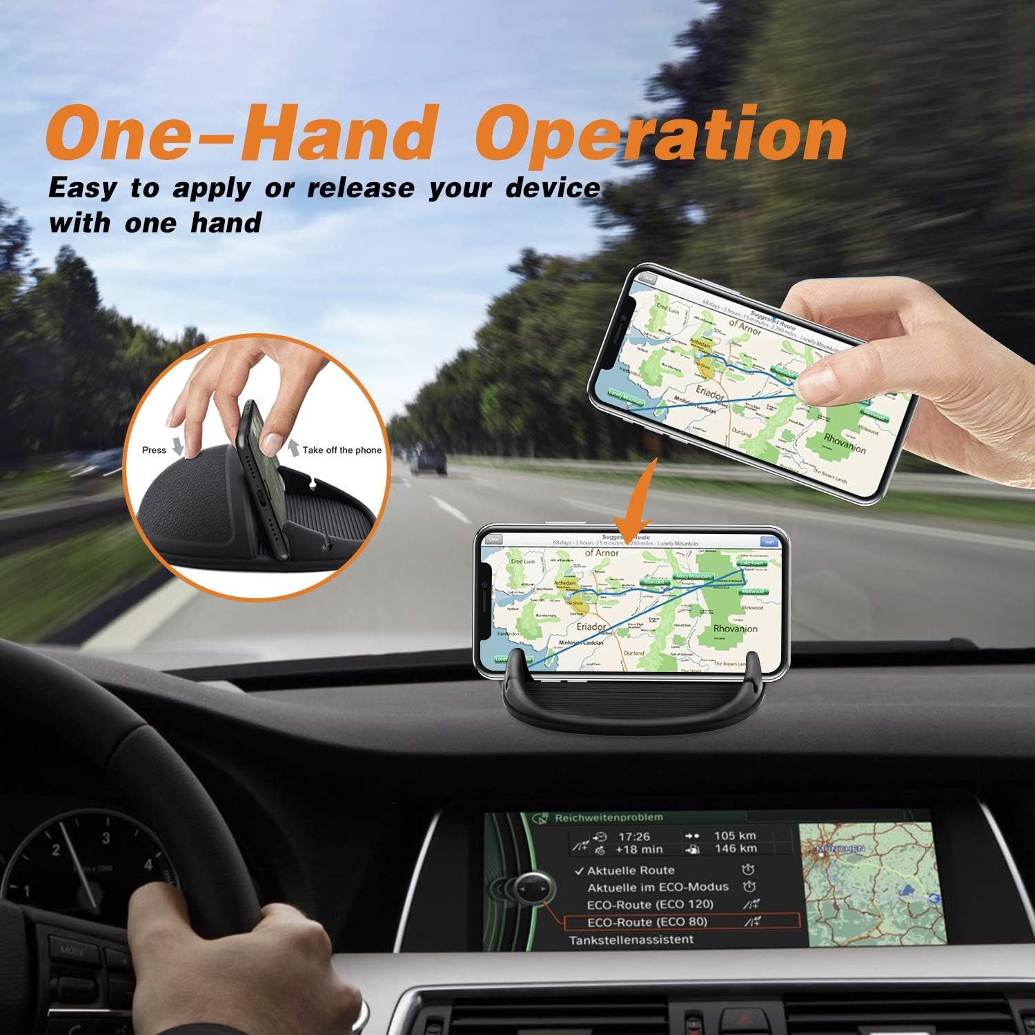 Universal Car Phone Holder Silicone Dashboard Mount Non-Slip Mat Stand for Smartphones