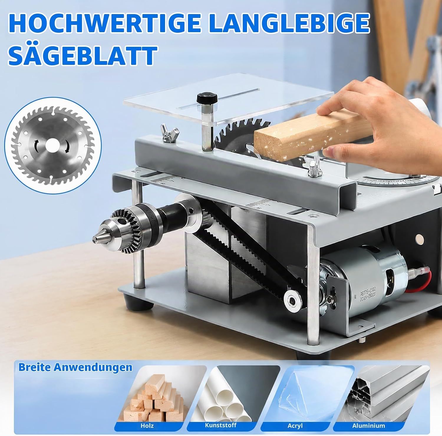 150W Mini Table Saw 0-7000RPM