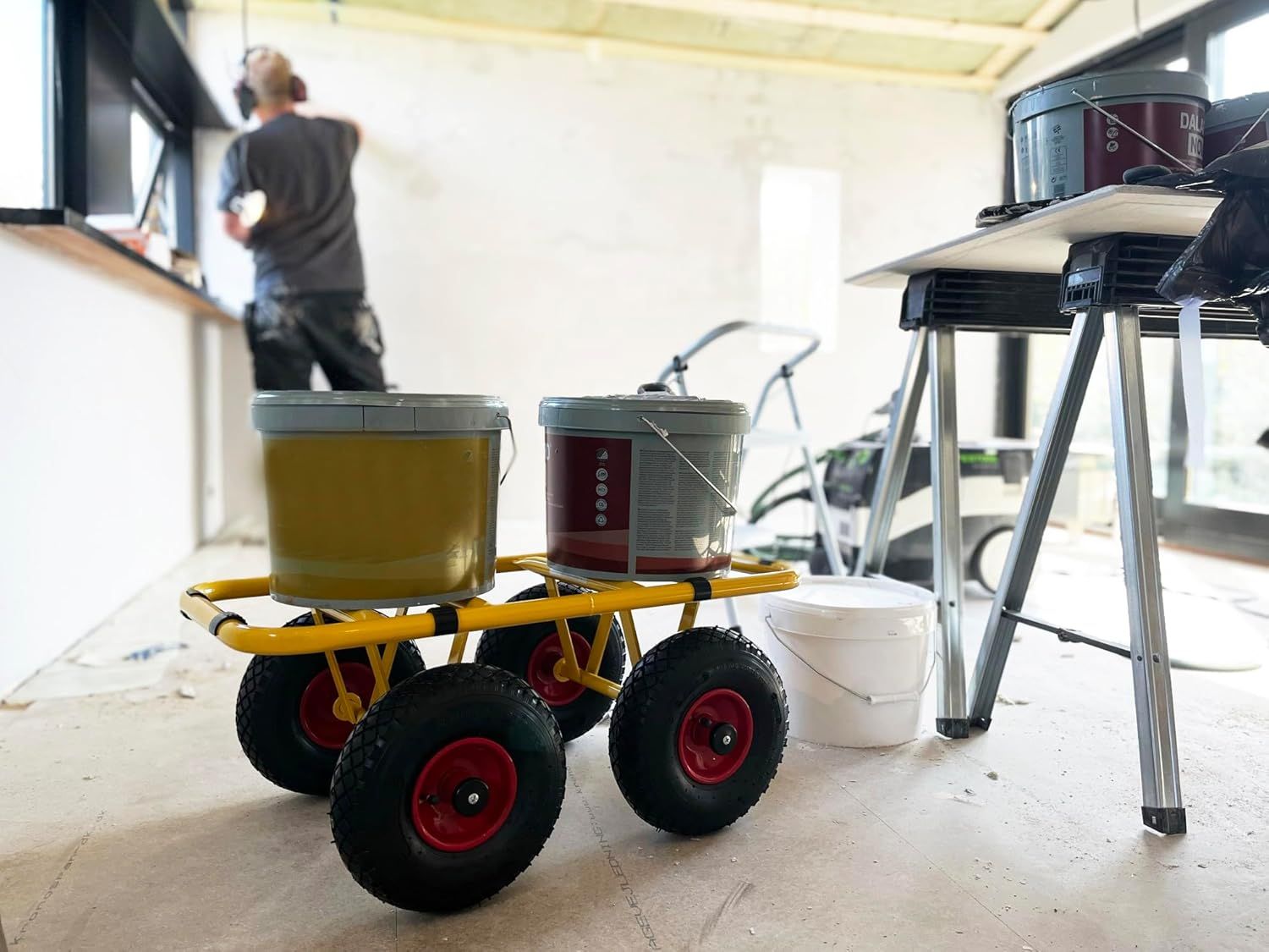 Dolly 4-Wheel Transport Trolley – Heavy-Duty 300kg Capacity Cart for Easy Moving and Loading