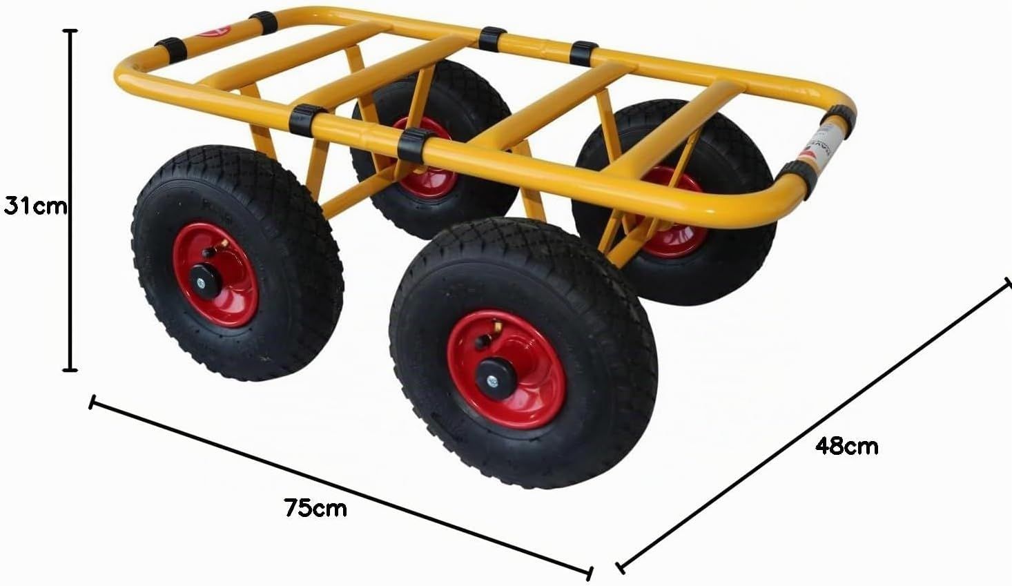 Dolly 4-Wheel Transport Trolley – Heavy-Duty 300kg Capacity Cart for Easy Moving and Loading