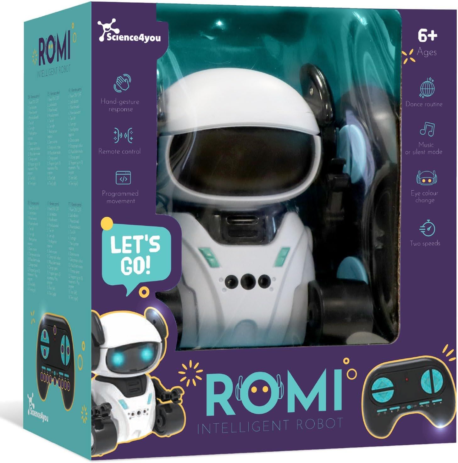 Smart Robot Toys for Kids, Interactive Remote Control Robot for Kids – 4 Play Modes, Lights &amp; Sound