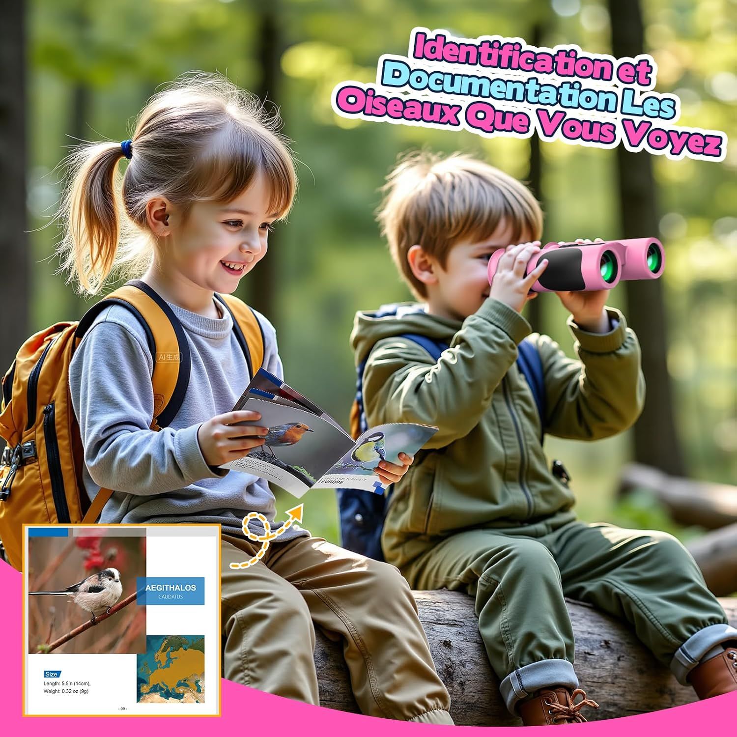 Children's Binoculars 8x21 Birdwatching Toy Gift