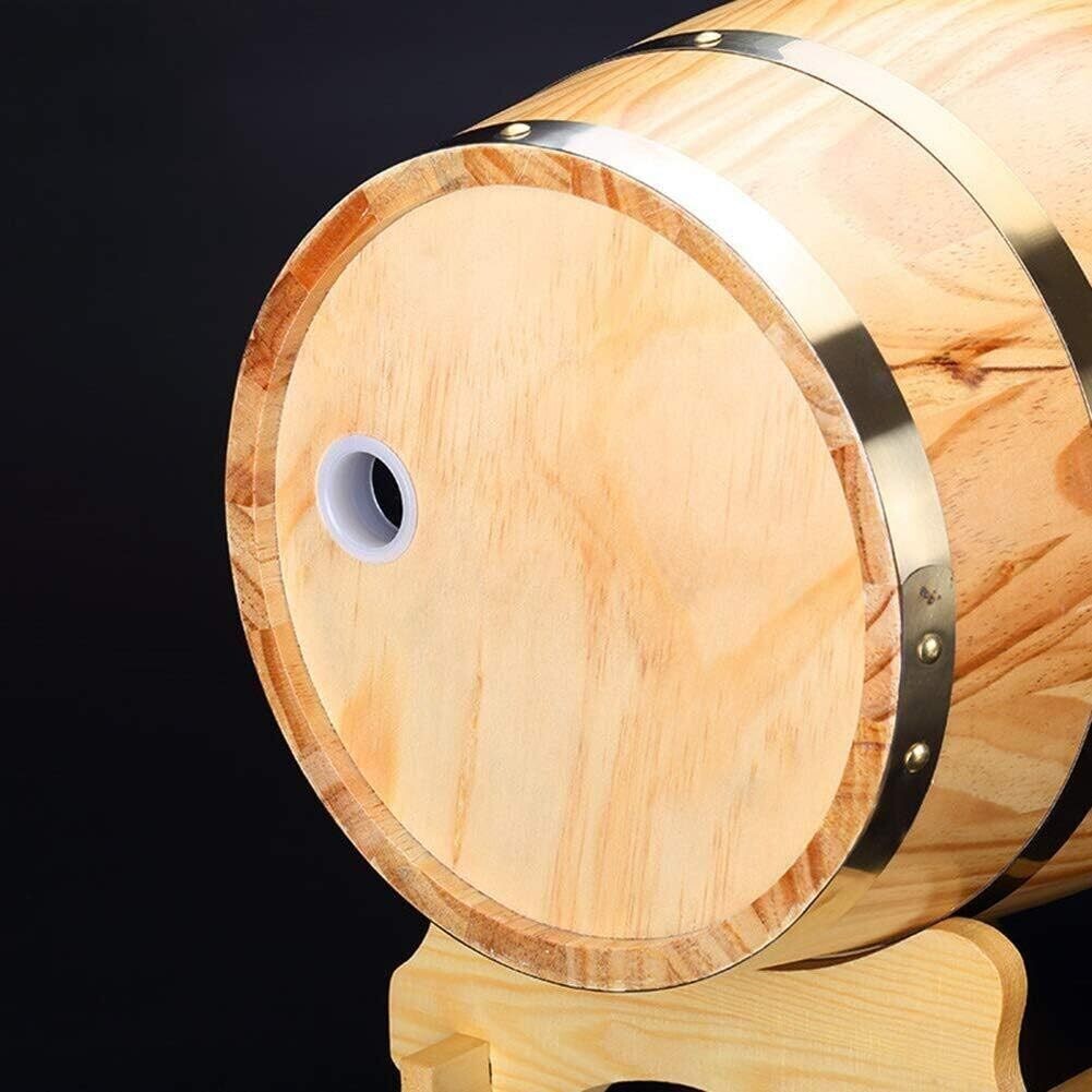 1.5L - 10L Wine Dispenser Oak Barrel Wooden Barrel Wine Making Kit with Tap Wooden Stand No Leak Age of Your Own Spirits