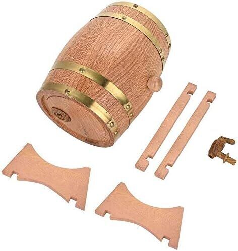 1.5L - 10L Wine Dispenser Oak Barrel Wooden Barrel Wine Making Kit with Tap Wooden Stand No Leak Age of Your Own Spirits