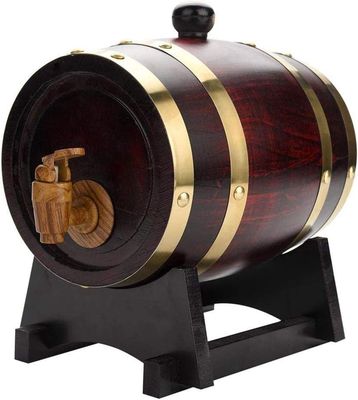 Wooden Oak Barrel with Stand and Tap
