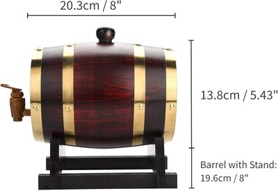 Wooden Oak Barrel with Stand and Tap
