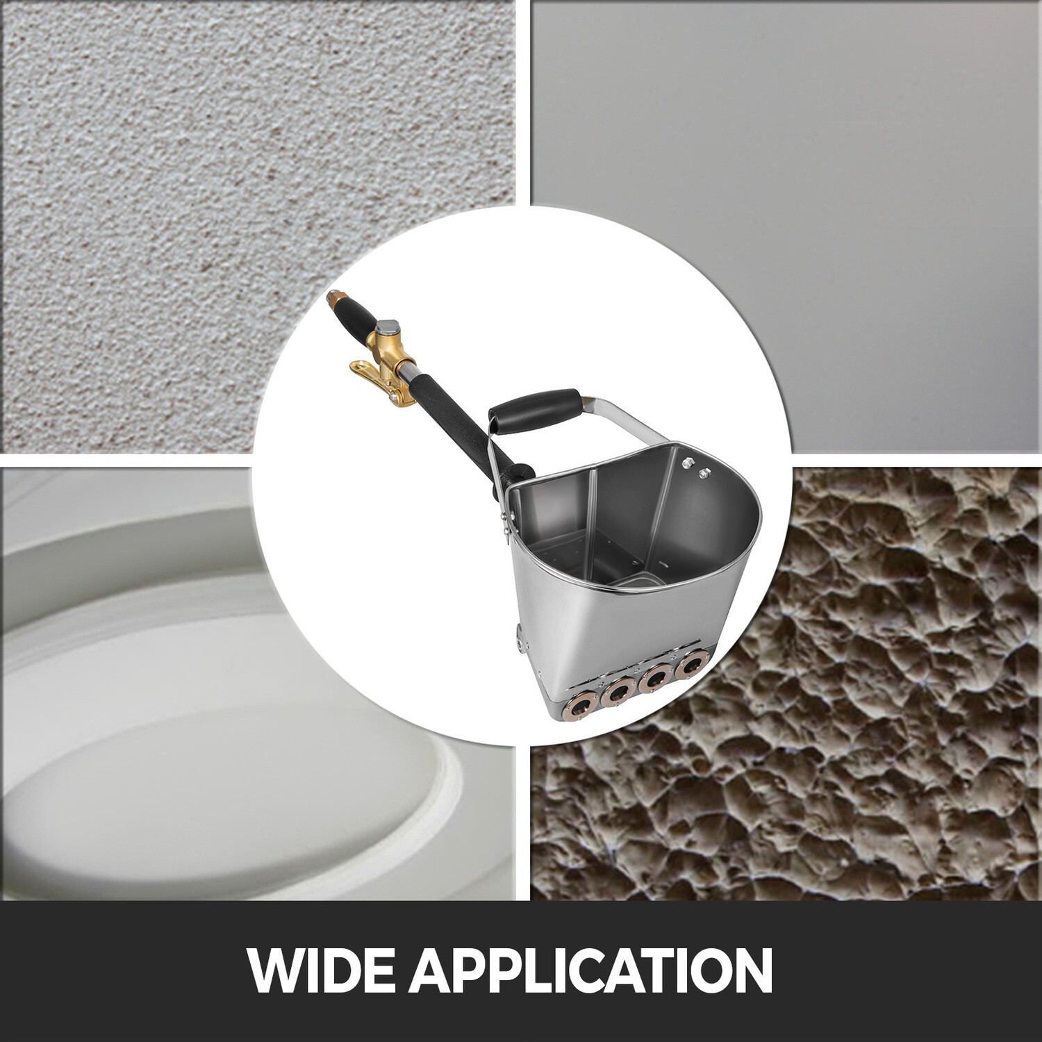 Anti-Corrosion 4-Jet Cement Mortar Sprayer – Lightweight Stucco Wall Painting Tool for Efficient Application