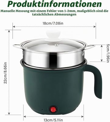 Electric Hot Pot 1.5L Non Stick with Steamer