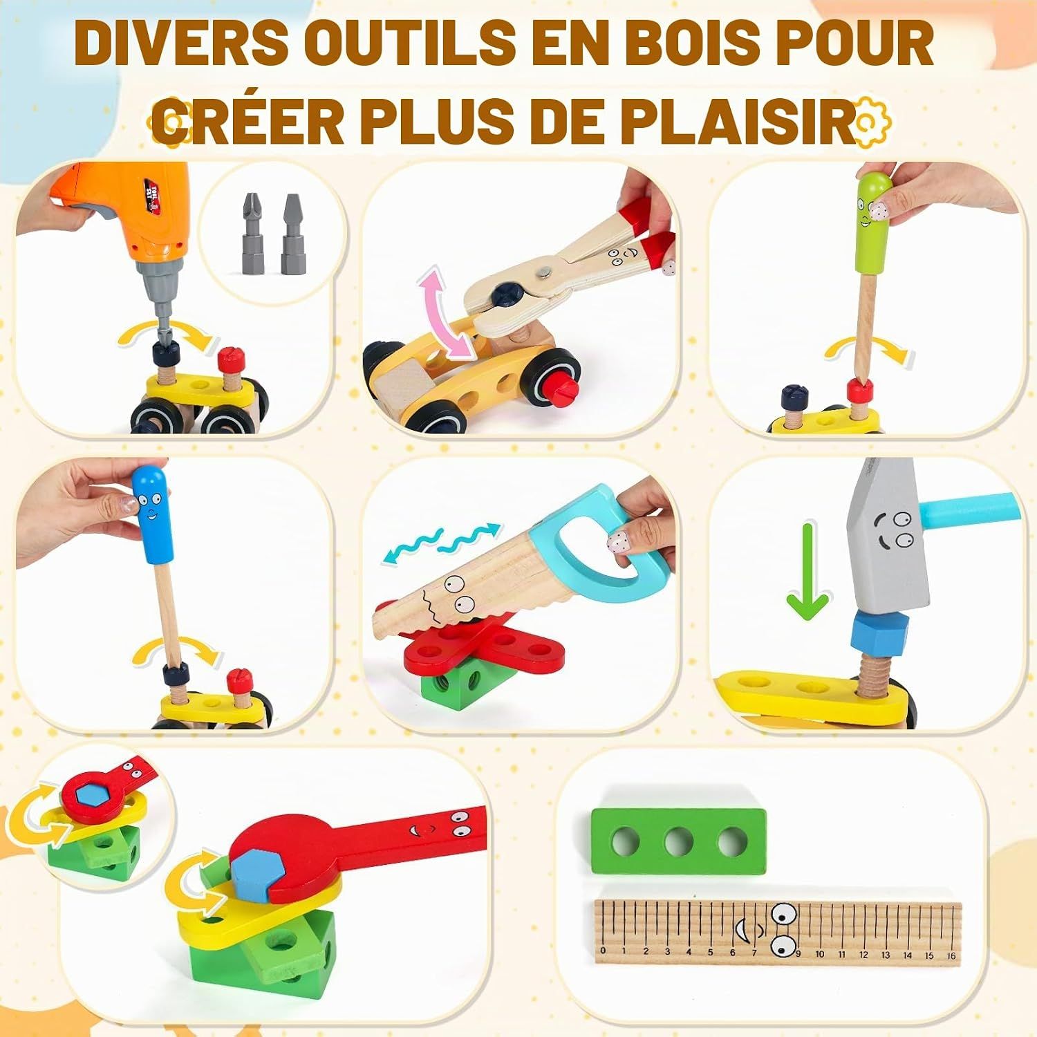 Wooden Construction Kits for Kids