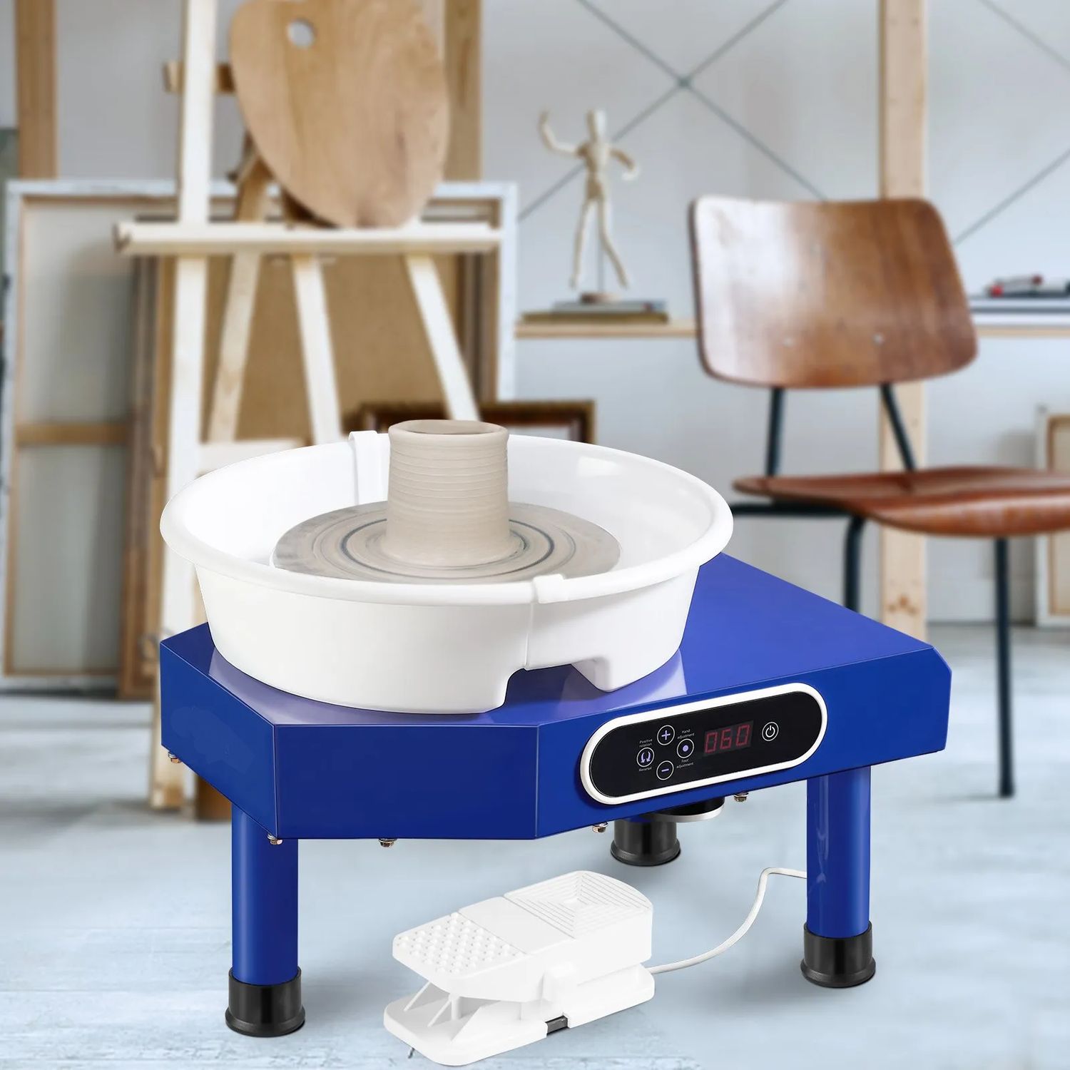 Pottery Machine 350W Electric Wheel – 10" Ceramic Wheel with LCD Touchscreen &amp; Tool Set