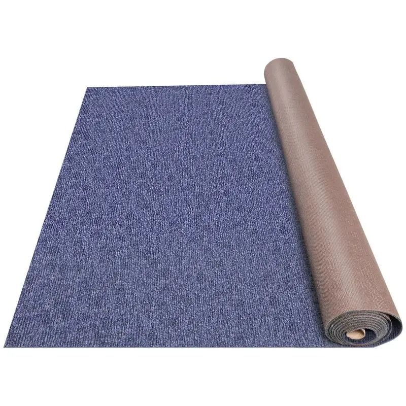 Outdoor Indoor Rug 16M Blue Polyester Non Slip Stain &amp; Mold Resistant Mat
