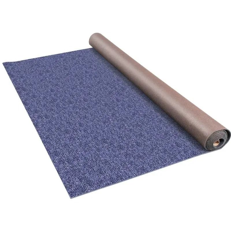 Outdoor Indoor Rug 16M Blue Polyester Non Slip Stain &amp; Mold Resistant Mat