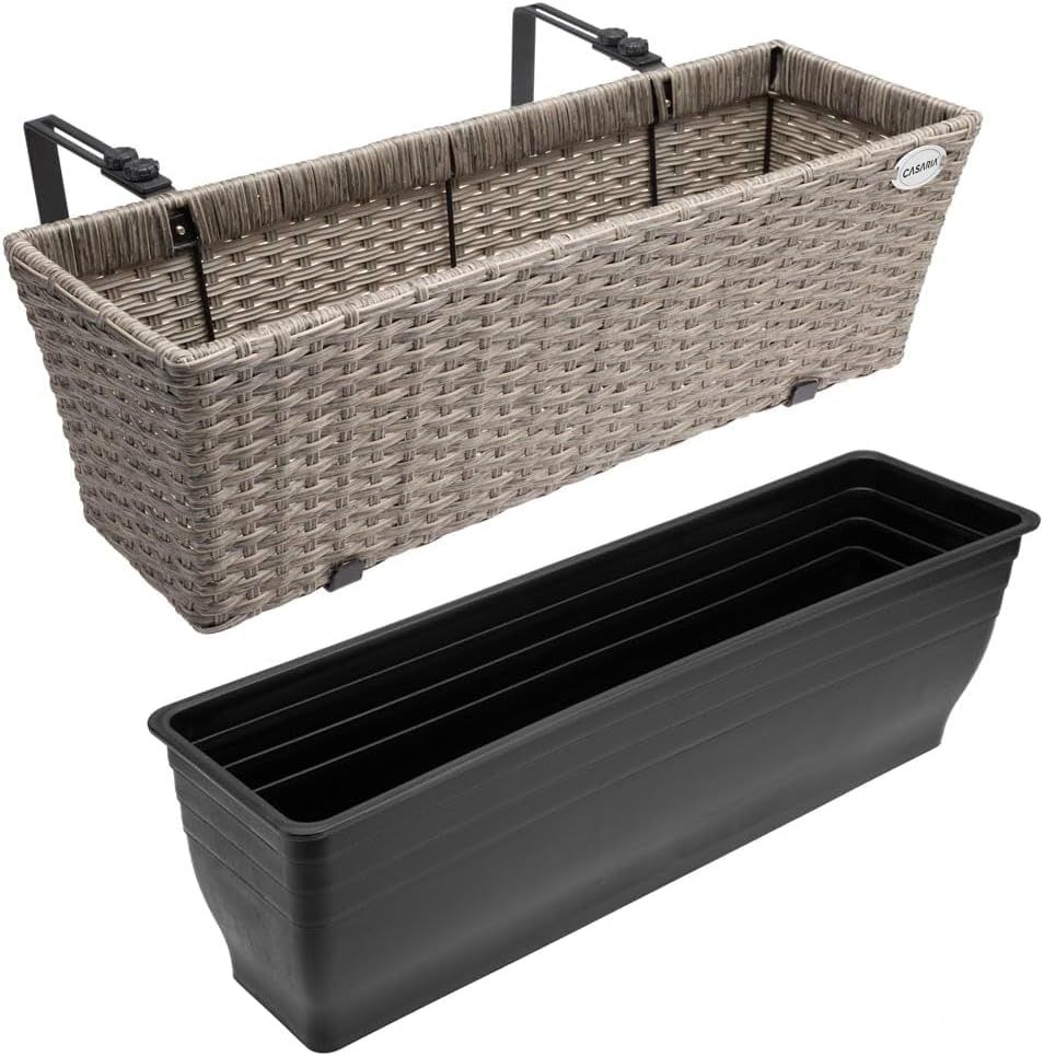 Railing Balcony Planter Box – 2 Piece Set