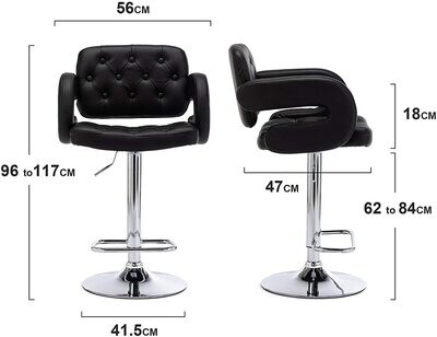 Swivel Faux Leather Breakfast Stool