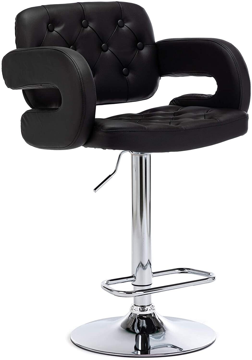 Swivel Faux Leather Breakfast Stool