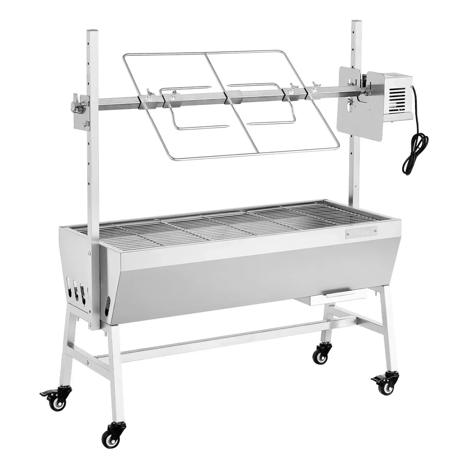 Roasting Machine, 37-Inch Electric Rotisserie Grill – 60kg Capacity Stainless Steel Pig Roaster with 360° Rotation
