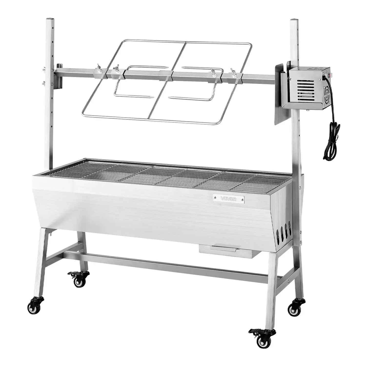 Roasting Machine, 37-Inch Electric Rotisserie Grill – 60kg Capacity Stainless Steel Pig Roaster with 360° Rotation